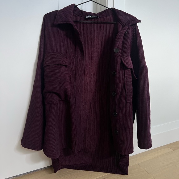 Zara Purple Oversized button up - Picture 5 of 11